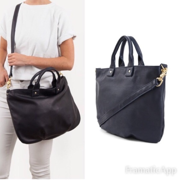 Clare V Handbags - Clare Vivier Navy Messenger Bag